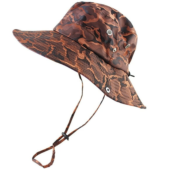 Wide Brim Boonie Hat For Outdoor Mesh Liner Camo Bucket Cap Hat For Travel Fishing Safari Sun Protection New