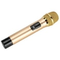 thumbnail image 4 of Micrófono inalámbrico de mano UHF con batería de litio y mini receptor Bluetooth, US 100-240V, dorado, 4 of 5