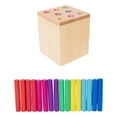 thumbnail image 2 of TISHITA Wooden Learning Color Shape Sorting Toy Wooden Box Toy for Girls Boys Toddlers Sticks, 2 of 8