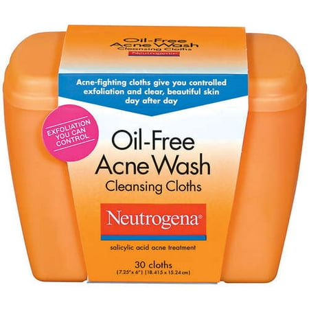 Neutrogena Cleansing Cloths Oil-Free Acne Wash, 30 ct