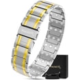 thumbnail image 1 of Pulsera Magnética Titanium MagnetRX Plateada y Dorada con Cierre Premium Ajustable para Hombre, 1 of 9