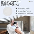 thumbnail image 2 of Eurotex Premium Cotton Blankets for Queen Size Bed | All-Season 100% Cotton Queen Size Blanket | Fishbone Cozy Lightweight, Soft Breathable Fall Thermal Blanket fits Full Size Bed, 90x90 | White, 2 of 7