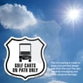 thumbnail image 5 of GOLF CARTS ON PATH ONLY (2 Pack) 12 inch X 12 inch Shield Shaped Heavy Duty 3.2 mil Vinyl Decals Weather Resistant Made in the USA, 5 of 5