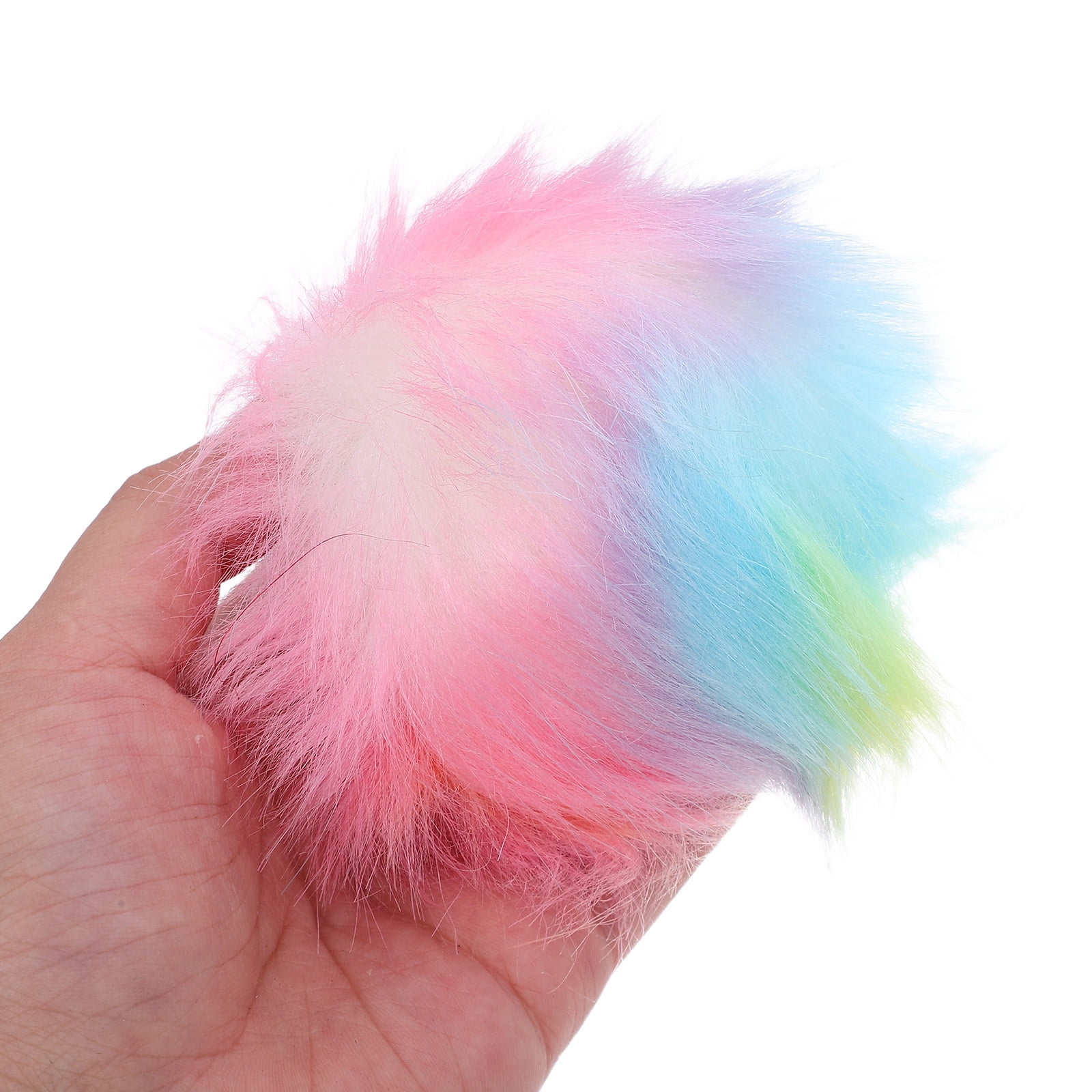 OUNONA 16Pcs Detachable Multicolor Pom Pom Balls for Winter Hat Embellishments and Craft Accessories