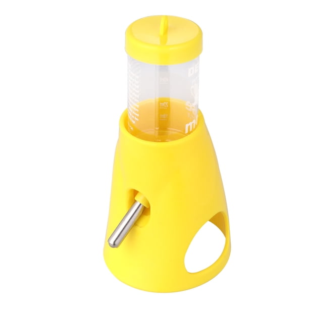 Escondite para animales pequeños, refugio para mascotas, botella de agua 2 en 1 con base de plástico, hábitat para hámster enano (color aleatorio)
