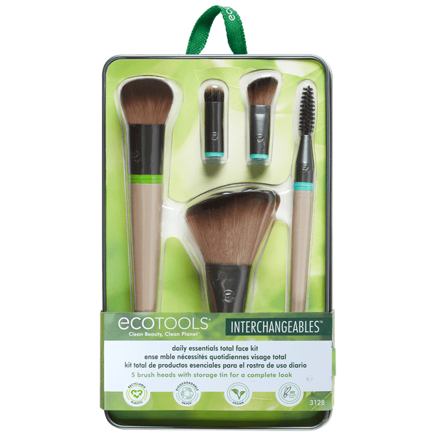 Ecotools Interchangeable Daily Essentials Makeup Brush Set for