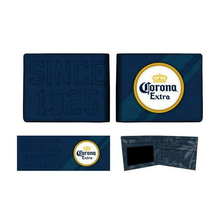 Corona Extra 48364 Corona Extra Logo Bi-Fold Navy Blue Wallet
