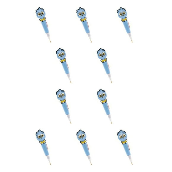 Advancent Pluma de pintura de diamantes de imitación 5D con luz LED más clara taladro de punto luminoso dibujos animados 3/6/9 cabezas herramienta de Azul/3 cabezas 10piezas Advancent CBP584152