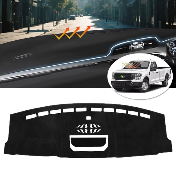 Canvcle Dashboard Cover Compatible with Ford F-150 F150 2021 2022 2023 2024 2025 Accessories Non-Slip Dash Board Mat