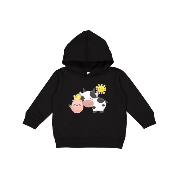 Inktastic Fun Farm Animals Cow, Pig, Chick Toddler Hoodie