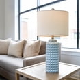 Oneach Ceramic Table Lamp Set of 2, Modern Bedside Lamp for Living Room ...