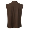 thumbnail image 2 of Bcfgryg Men's Outerwear Vest Gothic Sleeveless Shirt For Daily Wear Lightweight Men's Jacket For Hiking Brown L, 2 of 5