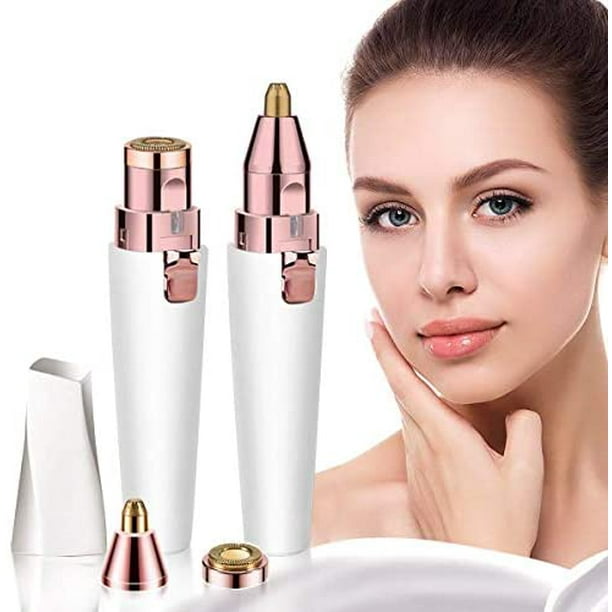 2 in 1 Eyebrow Trimmer & Facial Hair Removal for Women, Rechargeable Eyebrow  Razor, Eyebrow Hair Remover Epilator Electric Shaver 