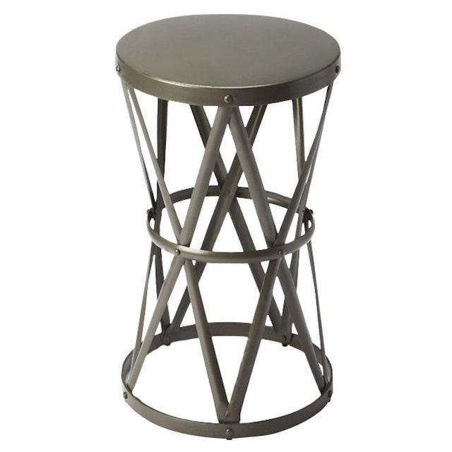 Butler Specialty Company Table Ronde en Métal Chic Industriel en Gris