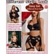 thumbnail image 3 of Coordinado Tanga Brassier Sexy Lenceria Para Mujer 5 Piezas Modelo Negro Talla G, 3 of 4