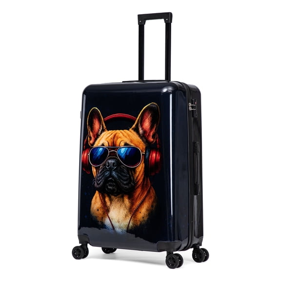 InUSA Dog Print 28-Inch Hardside Spinner Luggage Lightweight & TSA Lock