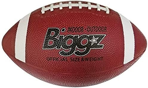 Biggz (Pack of 6) Premium Rubber Official Size Footballs with Hand Pump