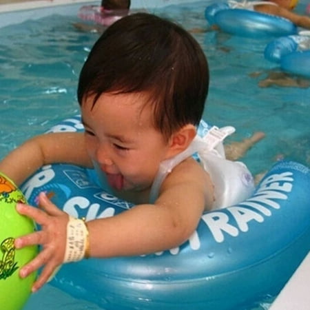 Baby Inflatable - Jeobest 1PC Baby Inflatable Swimming Ring - Baby Infant Underarm Swimming Ring Float Swim Ring Inflatable Kids Swimming Pool Trainer Toys With Safety Shoulder Strap MZ (Blue)