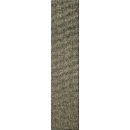 Nourison Home 841491139028 2 x 6 ft. Tulum Basket Weave Solid Indoor & Outdoor Runner Rug, Olive