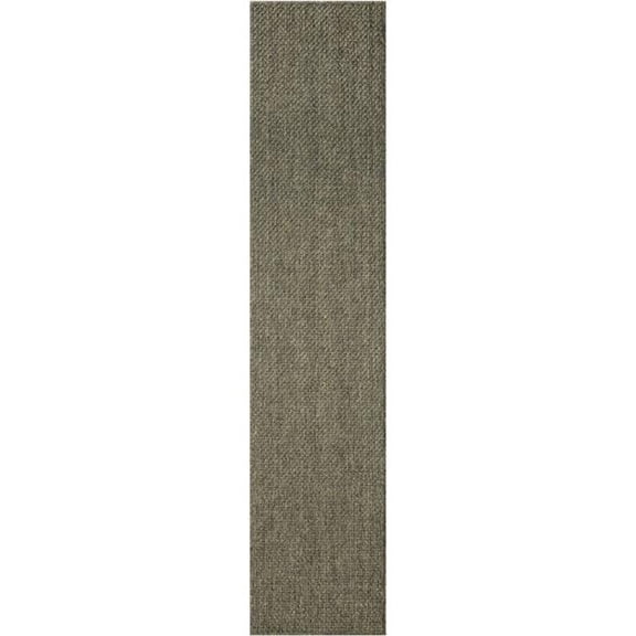 Nourison Home 841491139028 2 x 6 ft. Tulum Basket Weave Solid Indoor & Outdoor Runner Rug, Olive