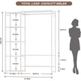 thumbnail image 4 of Clothing Rack, Portable Wardrobe Closet Organizers and Storage for Clothes with Closet Rod, Clothing Rack with Shelves Garment Rack Clothes Rack Rangement Garde Robe (White), 4 of 16