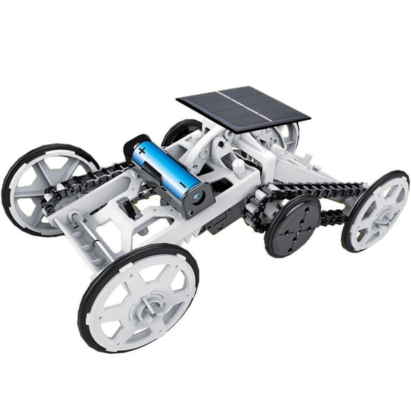 Meggemo Solar-Powered 4WD Car Kit - Assembly Set for Climbing Vehicle, Educational Design for Indoor/Outdoor Play & Holiday Gifts