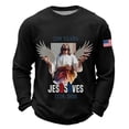 thumbnail image 3 of 250 American Anniversary Shirt Men's Long Sleeve Tops American Flag Graphic Tshirt Mens Freedom USA Flag, 3 of 3