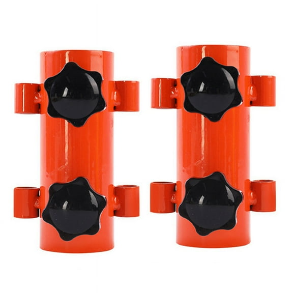 2-Piece Set of Awning Pole Fixed Tube Windproof Adjustable Outdoor Camping Tent Support Pole Accessories-Orange Color