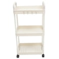 thumbnail image 4 of Worgeous  Book Cart with Wheels Shelf Bathroom Counter Organizer Storage Office White, 4 of 8