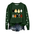 thumbnail image 1 of Veste Athlétique Décontractée à Manches Longues, Chandails en Molleton à Col Rond à Fermeture à Glissière, Chandails en Molleton de Noël pour Femmes, Pulls Imprimés Graphiques de Poulet, Haut Blouse, 1 of 4
