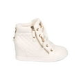 thumbnail image 2 of Fahrenheit EH79 Women Leatherette Quilted Hidden Wedge Sneaker, 2 of 5