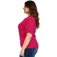 thumbnail image 2 of Playera básica Roman Fashion/Tallas Extras, 314 (Fiusha) fucsia 36 Roman Fashion BL-RF-314-FIUSHA, 2 of 6