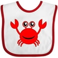 thumbnail image 3 of Inktastic Cute Red Crab Boys or Girls Baby Bib, 3 of 4