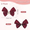 thumbnail image 3 of 2-Pack Bow Shoe Clips, Satin Elegant Detachable Buckle Bridal Heels Accessories with Pearl Rhinestone for Wedding, 3 of 5