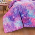 thumbnail image 6 of NTBED Tie Dye Constellation Ombre Comforter Set Queen Size Gradient Galaxy Bedding Set for Kids Girls Boys Purple 6Pcs, 6 of 6