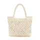 thumbnail image 1 of Bolso de compras tejido de color puro para mujer de vacaciones bolsos de gran capacidad, 1 of 6