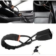 thumbnail image 1 of Steering Wheel Lock Seat Belt Lock Universal Security Anti-Theft Locking Device, The Steering Wheel Lock Fit Most Vehicles Truck SUV Van 2Key(Black), 1 of 4