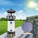 thumbnail image 5 of Kearding Luz alimentada por energía Solar, forma de faro impermeable, decoración de jardín, Sensor inteligente, lámpara giratoria de alto rojo blanco, 5 of 6