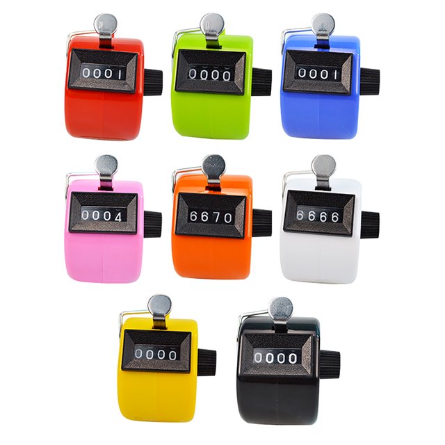 Yuarrent Paquete de 8 contadores de dígitos de 0 a 9999, equipo portátil, competición escolar, fútbol, baloncesto, Mini dispositivo de conteo Artesanía Yuarrent HA060400-00