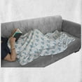 thumbnail image 5 of Turquoise Blue Soft Flannel Fleece Throw Blanket, Pattern of Diamond Motif with Geometric Elements, Cozy Plush for Indoor and Outdoor Use, 60" x 80", Turquoise Baby Blue, by Ambesonne, 5 of 5