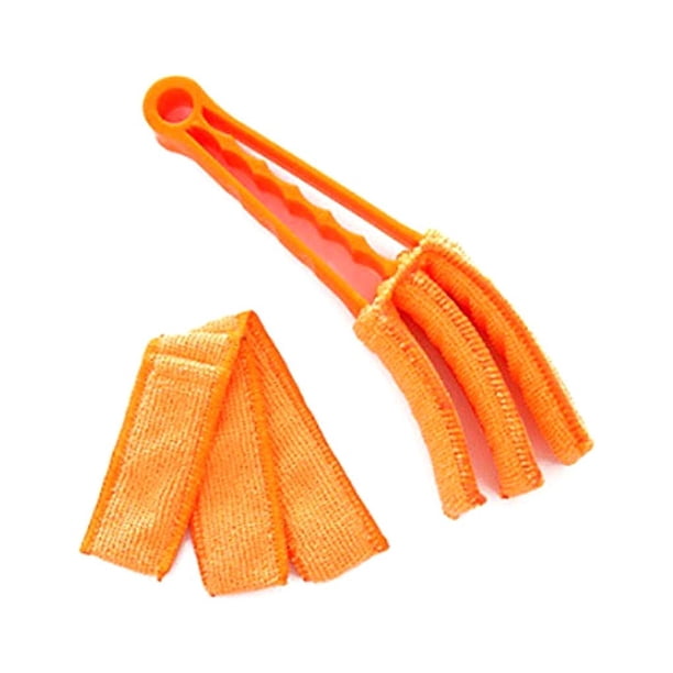 Toystoory Cepillo de limpieza de salida de aire acondicionado Mango de PP Cepillos de sombra de ventana desmontables Herramientas con paño Type3 NO3