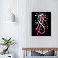 thumbnail image 3 of PIKWEEK  - Music Wall Art Modern Musical Note Canvas Prints Stretched and Framed Beautiful Notes Beating on Staff Picture Decor Artwork for Party Home Living Room Bedroom Ready to Hang 16x20 in, 3 of 4