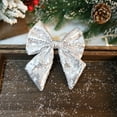 thumbnail image 4 of Kugisaki Christmas Sequin Bow Decorations, 9 x7 Inch Glitter Bows for Christmas Tree Topper Door Fireplace Stairs, Xmas Decorative Bows Ornaments for Home Christmas Party Supplies, 4 of 6