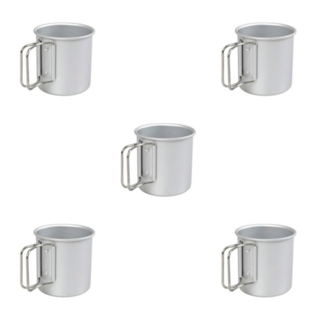 Taza de Aleación de aluminio Wosthever mango ligero Metal plegable Negro