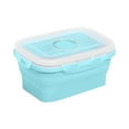 thumbnail image 3 of Lubelski 350ML/800ML Silicone Folding Lunch Box Portable Lightweight Food Storage Container for Office School Home, 3 of 8