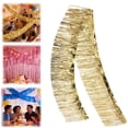 thumbnail image 3 of Colorful Foil Fringe Garland, Hanging Plastic Curtain Party Streamers, Fringe Garland Banner, Ideal for Car Floats, Bridal Showers, Weddings, Birthdays, Halloween, and Christmas,Gold, 3 of 4