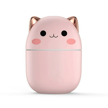 

200Ml Humidifier Cute Diffuser with Night Light Cold Mist for Bedroom Car Plants Purifier Humidifier Room A