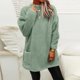 thumbnail image 5 of Puntoco Blusa de manga larga cálida con bolsillo sólido suelto para otoño e invierno con cuello redondo para mujer Puntoco Puntoco-6988, 5 of 7