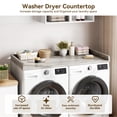 thumbnail image 4 of Space-Saving 2-Tier Washer and Dryer Countertop Shelf - Laundry Deluxe with Edge Rails, Non-Slip Pad, Storage Organizer for Laundry Room, 54" x 27.5", Grey, 4 of 7