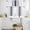 MidnightBlue, variant on Grey Vertical Striped Kitchen Curtains Sets for Windows 36 Inch Length, White Modern Simple Geometric Rod Pocket Window Treatments Tier Curtains and Valances Set for Bedroom/Bathroom